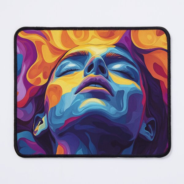 Item preview, Vibrant portrait of a serene woman designed and sold by anytka.