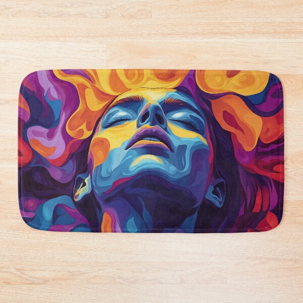 Item preview, Vibrant portrait of a serene woman designed and sold by anytka.