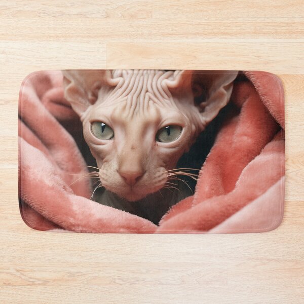 Item preview, Majestic Sphynx Cat Wrapped in Cozy Blanket designed and sold by anytka.
