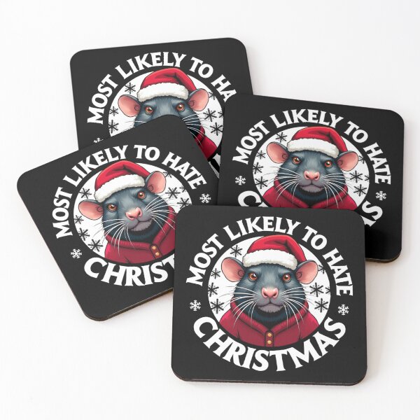 Item preview, Most Likely To Hate The Matching Christmas Angry Rat  designed and sold by FrascatiStudio.