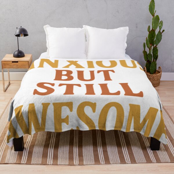 Item preview, Anxious But Still Awesome - Retro Mental Health Positive Quote designed and sold by Maryna_Reine.