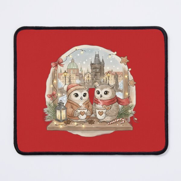 Item preview, Two Owls by Prague Café Window, Charles Bridge View designed and sold by FixwellStudio.