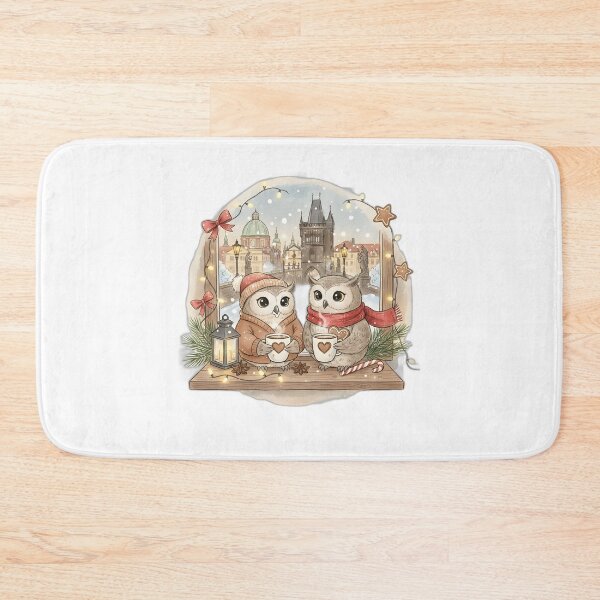 Item preview, Two Owls by Prague Café Window, Charles Bridge View designed and sold by FixwellStudio.