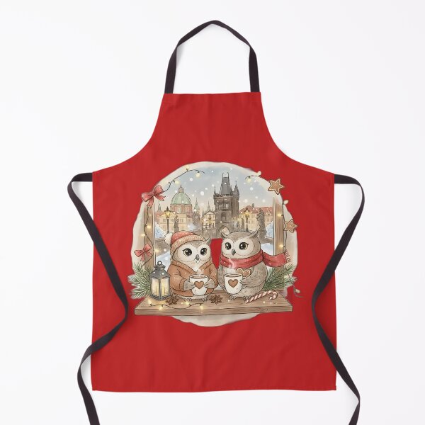Item preview, Two Owls by Prague Café Window, Charles Bridge View designed and sold by FixwellStudio.