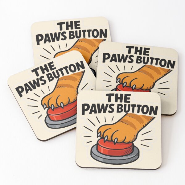 Item preview, The Paws Button - Cat Emergency Stop designed and sold by MiLaKK.
