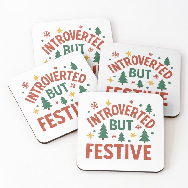 Item preview, Introverted But Festive - Funny Christmas Quote for Quiet Holiday Vibes designed and sold by Maryna_Reine.