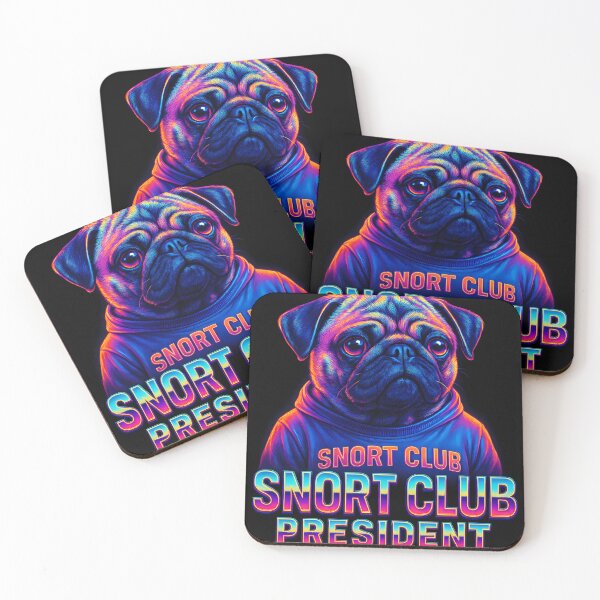 Item preview, Snort Club President – Neon Pug designed and sold by Savannarojas.