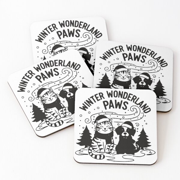 Item preview, Winter Wonderland Paws – Cute Christmas Dog & Cat Holiday T-Shirt designed and sold by malkeetart.
