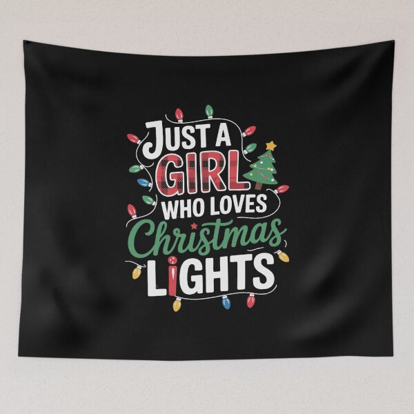 Item preview, Just a Girl Who Loves Christmas Lights for Girls Xmas Lovers  designed and sold by MathisBellanger.