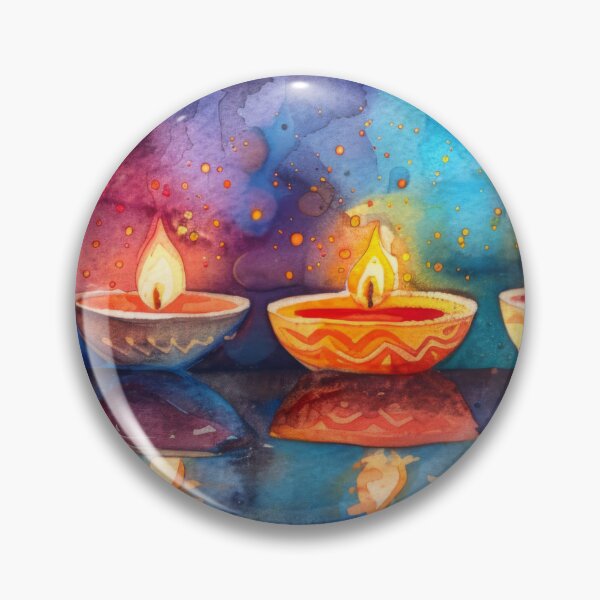 Item preview, Oil lamps with burning flames surrounded by flower petals, background, AI Generated designed and sold by dvoevnore.