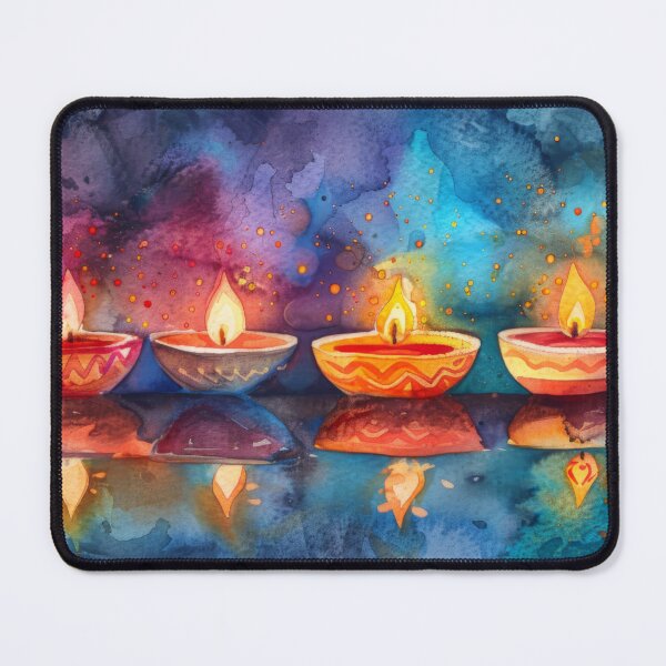 Item preview, Oil lamps with burning flames surrounded by flower petals, background, AI Generated designed and sold by dvoevnore.
