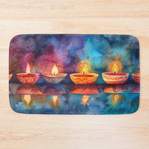 Item preview, Oil lamps with burning flames surrounded by flower petals, background, AI Generated designed and sold by dvoevnore.