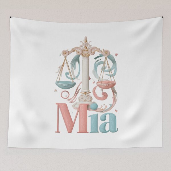 Item preview, Mia – Libra Zodiac Sign Illustration 3D designed and sold by AlexLineArt.