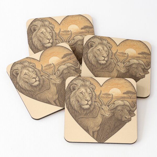 Item preview, Savanna Soul Unity Symbolic African Wildlife Sketch designed and sold by SavannaStrikes.