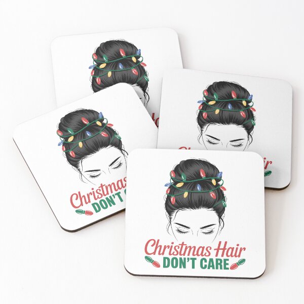 Item preview, Christmas Hair Don't Care Messy Bun Gỉl Christmas Lights designed and sold by KristenosNehk.