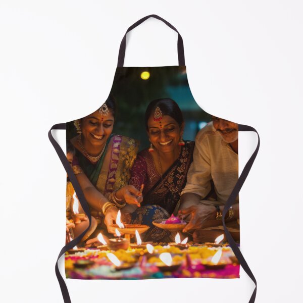Item preview, Family celebrating Diwali with fireworks and rangoli background, AI Generated designed and sold by dvoevnore.