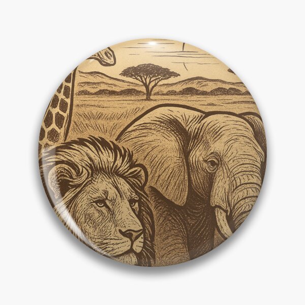 Item preview, Savanna Giants Power Regal Elephant Lion Sketch designed and sold by SavannaStrikes.