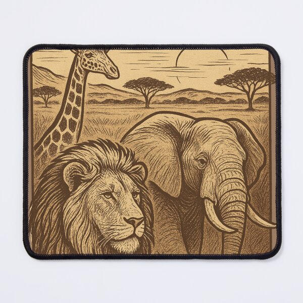 Item preview, Savanna Giants Power Regal Elephant Lion Sketch designed and sold by SavannaStrikes.