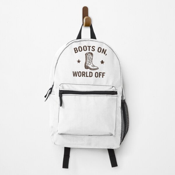 Item preview, Boots On, World Off – Minimal Western Typography with Cowboy Boots Line Art designed and sold by DaEeX.