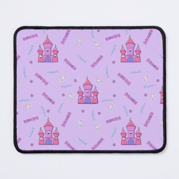 Item preview, Enchanted Princess pattern- castles, florals in pink *Ruble designed and sold by TOAKIndustries.