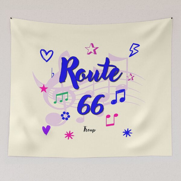 Item preview, Route 66 Popular Song Title designed and sold by CharlottePlaceArt.