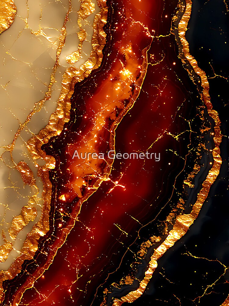Imagen 5 de 5, Funda de iPhone con la obra Molten Ember Gold Texture Phone Case Design, diseñada y vendida por AureaGeometry.