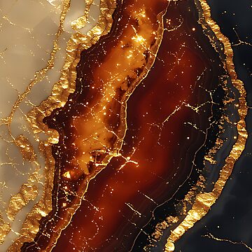 Imagen de la obra Molten Ember Gold Texture Phone Case Design de Aurea Geometry