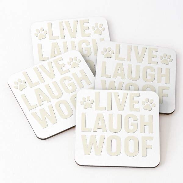 Item preview, Live Laugh Woof Retro Dog Lover Design designed and sold by vitotheking.