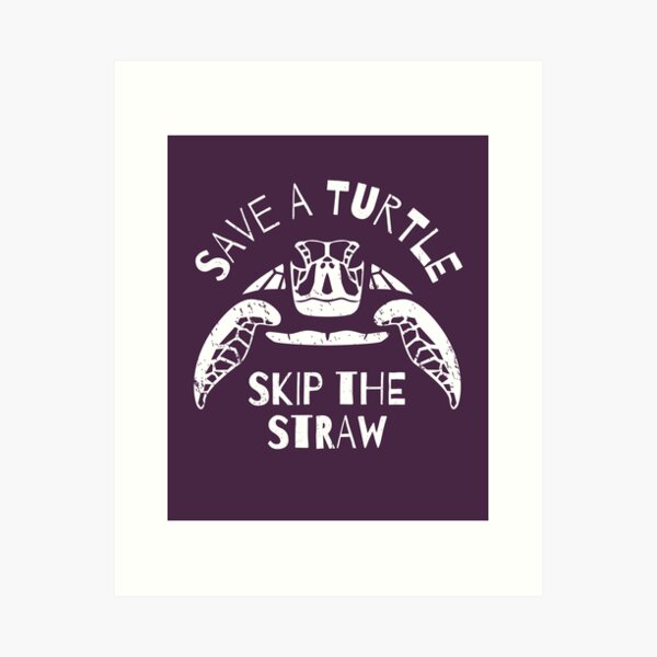 Skip a Straw Save a Turtle Graphic by ssflower · Creative Fabrica