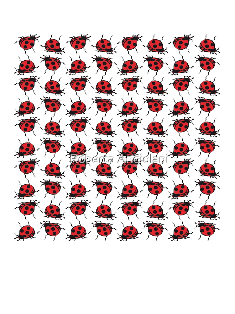 Thumbnail 4 of 4, Boxy T-Shirt, Ladybugs Pattern designed and sold by Roberta Angiolani.