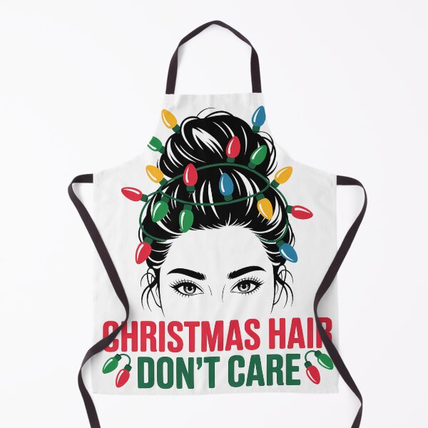 Item preview, Christmas Hair Don't Care Messy Bun Girl Christmas Lights designed and sold by KristenosNehk.