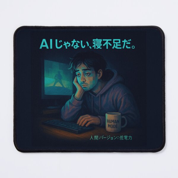 Item preview, Not AI, Just Sleep-Deprived — Human Mode Japanese designed and sold by POD DYNASTY.