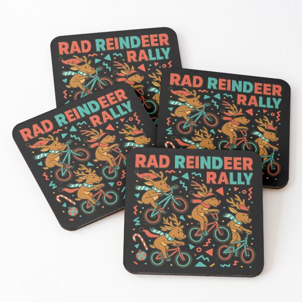 Item preview, Rad Reindeer Rally – Retro BMX Christmas Reindeer Design designed and sold by AddictiveDesign.