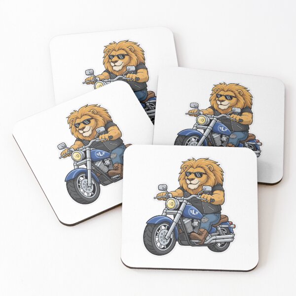 Item preview, Biker Lion Sticker: Cool Motorcycle Rider  designed and sold by XM STOREZ .