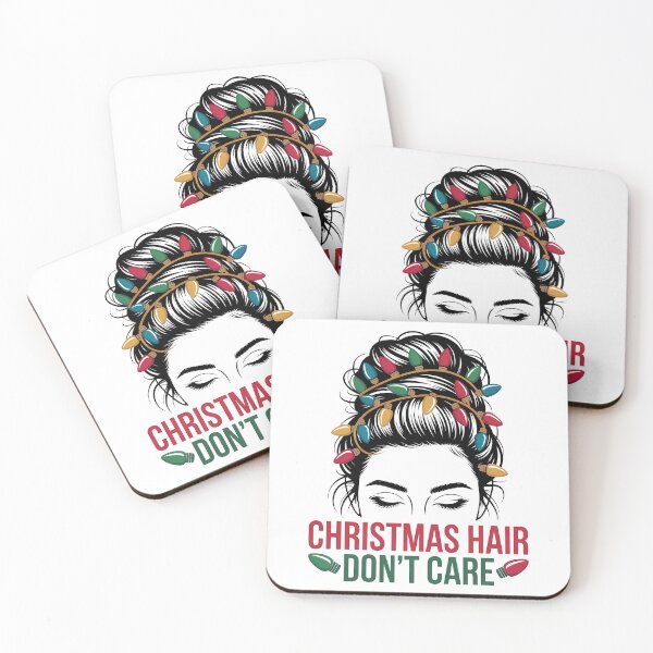 Item preview, Christmas Hair Don't Care Messy Bun Girl Xmas Party Lights designed and sold by KristenosNehk.