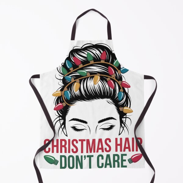 Item preview, Christmas Hair Don't Care Messy Bun Girl Xmas Party Lights designed and sold by KristenosNehk.