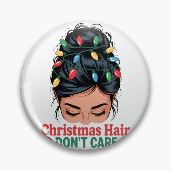 Item preview, Christmas Hair Don't Care Messy Bun Girl Xmas Party Lights designed and sold by KristenosNehk.