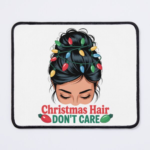 Item preview, Christmas Hair Don't Care Messy Bun Girl Xmas Party Lights designed and sold by KristenosNehk.
