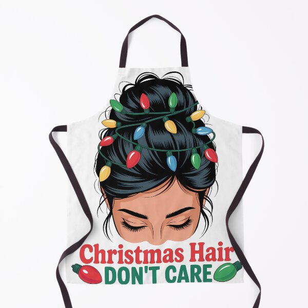 Item preview, Christmas Hair Don't Care Messy Bun Girl Xmas Party Lights designed and sold by KristenosNehk.