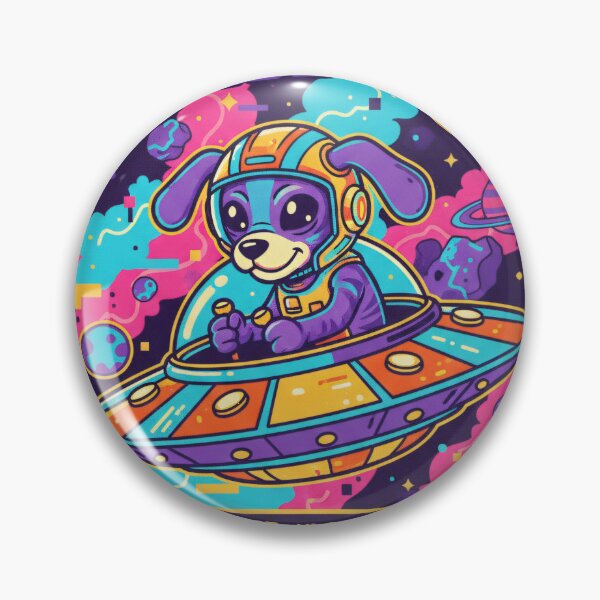 Item preview, Cosmic Canine Crusader - Asteroid Aces Retro Dog Space Game designed and sold by AwesomeBeyondLimits.
