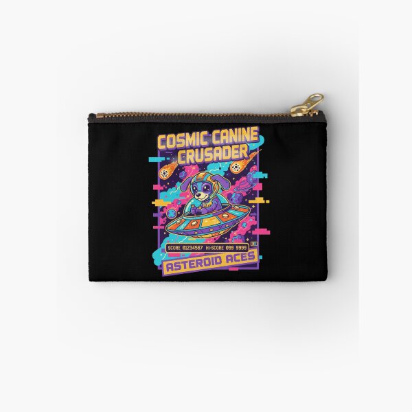 Item preview, Cosmic Canine Crusader - Asteroid Aces Retro Dog Space Game designed and sold by AwesomeBeyondLimits.