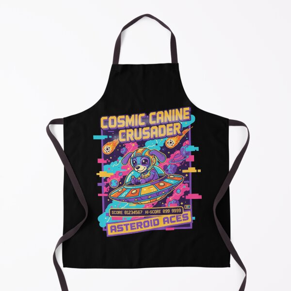 Item preview, Cosmic Canine Crusader - Asteroid Aces Retro Dog Space Game designed and sold by AwesomeBeyondLimits.