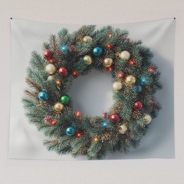 Item preview, Christmas Wreath – Lush Green Holiday Decoration designed and sold by LunaPoster.