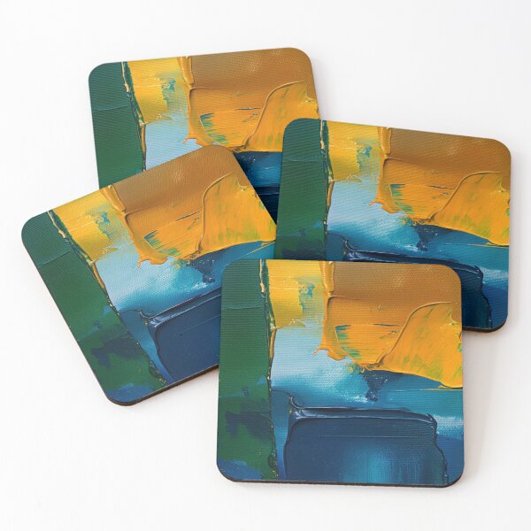 Item preview, A pattern of spilled colors of blue, yellow, and green designed and sold by saly55887.