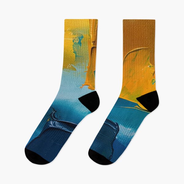 Item preview, A pattern of spilled colors of blue, yellow, and green designed and sold by saly55887.