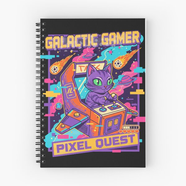 Item preview, Galactic Gamer Pixel Quest - Retro Cat Arcade Space Game designed and sold by AwesomeBeyondLimits.