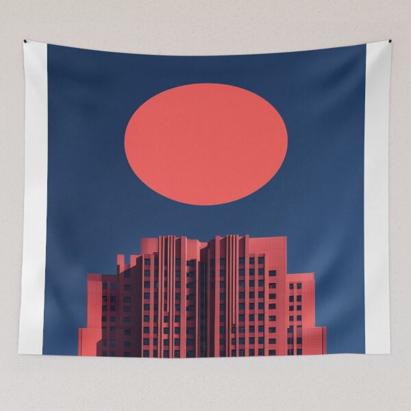 Item preview, Moon pattern and surreal architecture designed and sold by saly55887.