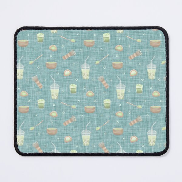 Item preview, Whimsical Matcha Green Tea Ritual with Mochi, Whisk, Cups and Tiny Flowers designed and sold by piptompatternco.
