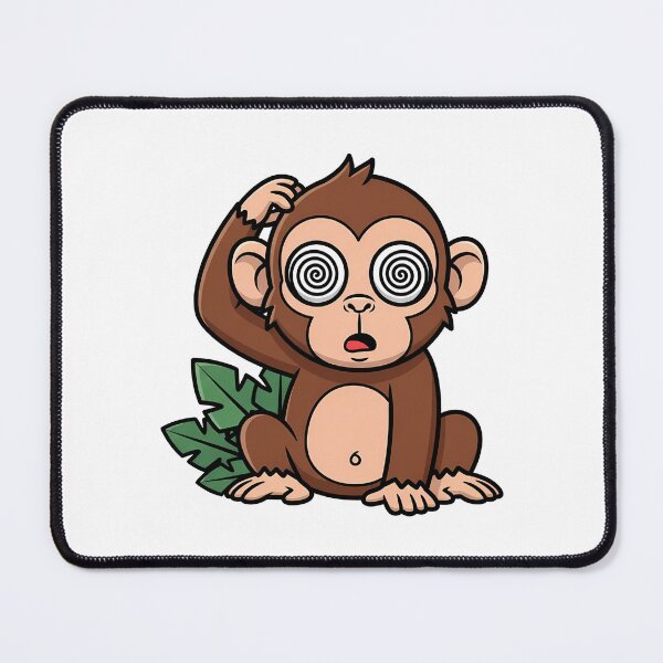 Item preview, Confused Hypnotized Monkey Funny Cartoon designed and sold by k3rstman1.