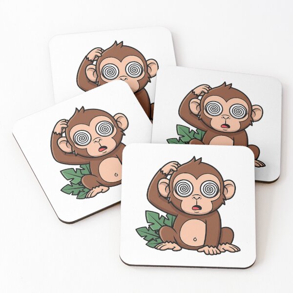 Item preview, Confused Hypnotized Monkey Funny Cartoon designed and sold by k3rstman1.